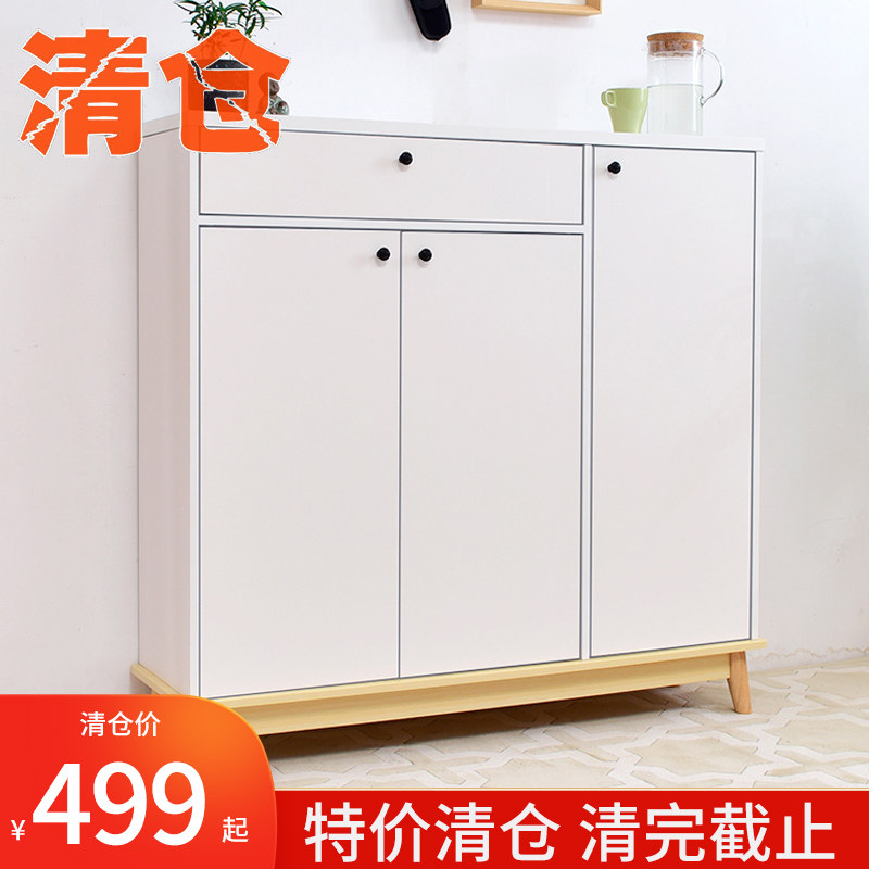 Nordic door-to-door shoe cabinet simple modern small apartment multi-functional living room storage cabinet partition cabinet hall storage cabinet