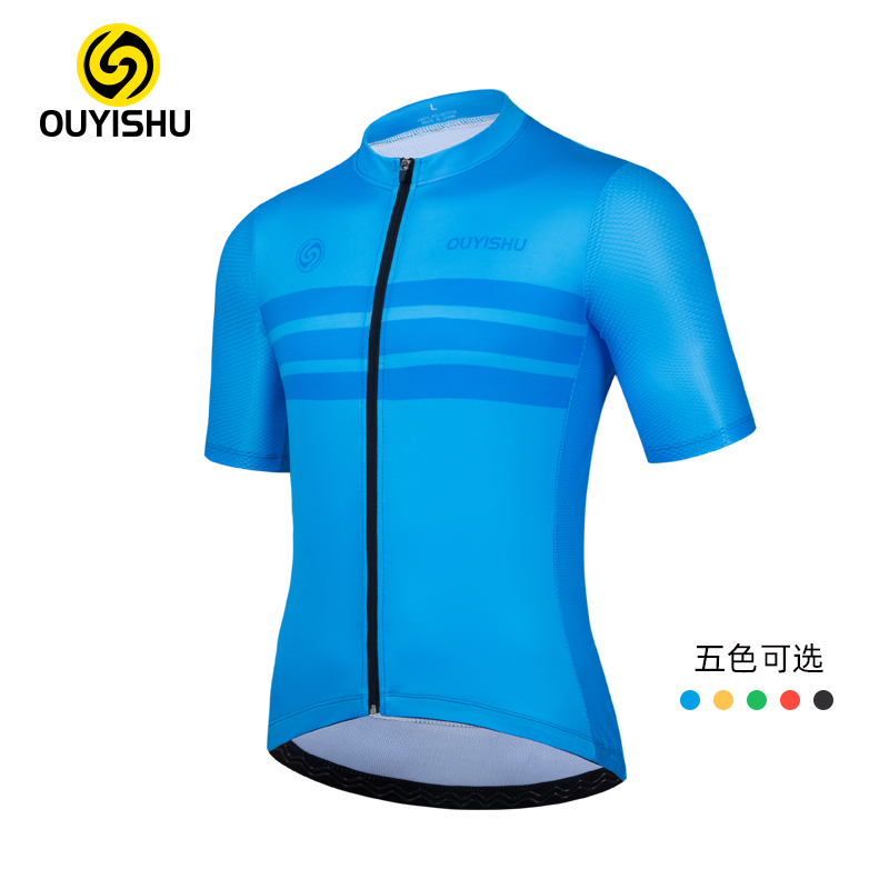 OUYISHU new cycling clothes short-sleeved tops men's simple style summer bicycle clothes quick dry breathable cycling pants