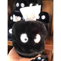 Japan Hayao Miyazaki black carbon paper towel tube Chihiro dust elf briquette paper towel set box plush messenger bag