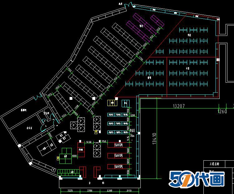 T325超市平面图卖场购物中心布局商场规划设计CAD平面图施...-8