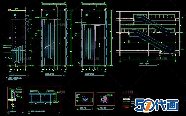 T504商场自动扶梯电梯手扶梯滚梯草图大师SU模型CAD图纸节...-5