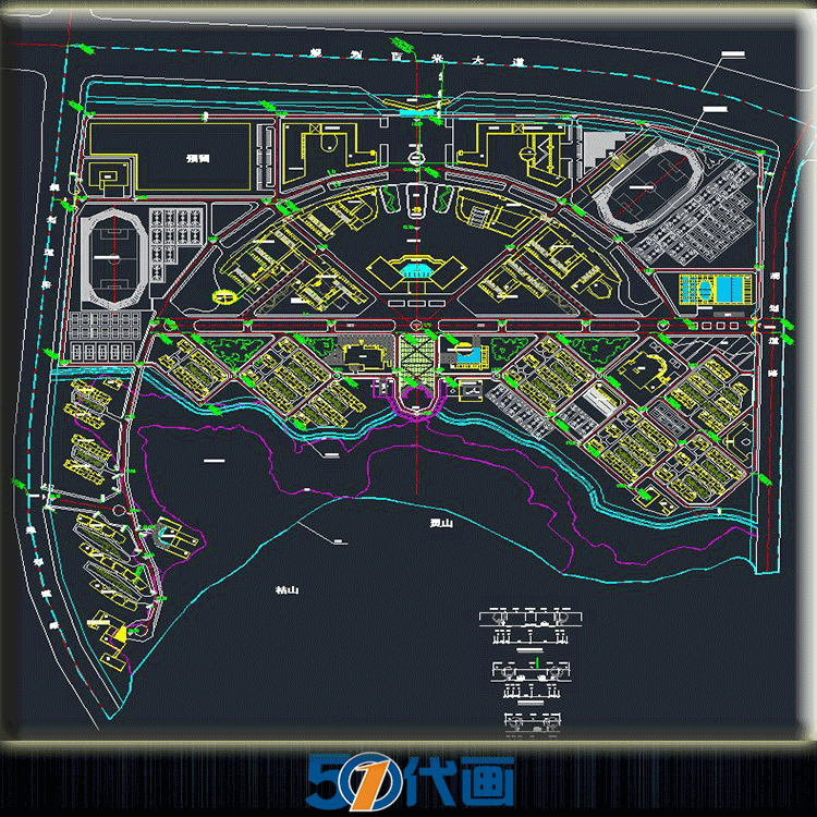 T1889小中大学学校校园建筑规划景观方案设计CAD效果图素材...-10