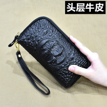 Leather small bag female 2021 new European and American clutch bag female large-capacity mobile phone bag cowhide handbag coin purse tide