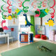 Dinosaur theme birthday arrangement party supplies hanging decoration spiral pendant hanging decoration kindergarten ceiling decoration