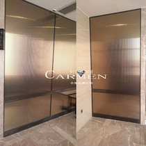 Brown Changhong mirror glass explosion-proof three-dimensional striped corrugated partition screen background wall colored glass customization