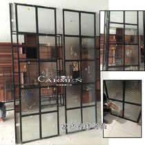 Water cube-double-sided embossed glass-tempered three-dimensional art-screen partition bathroom doors and windows glass custom