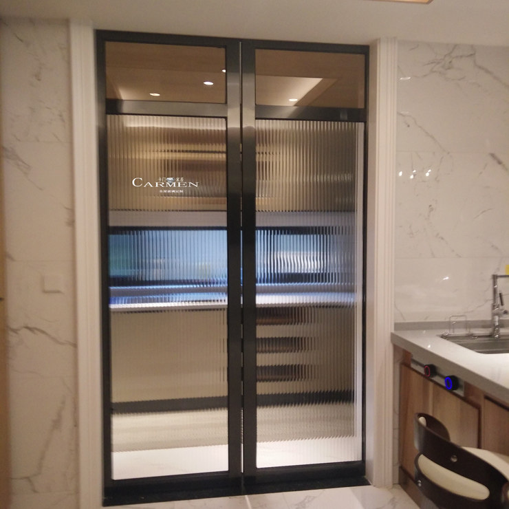 Yuhong Jinjing ultra-white glass three-dimensional embossed glass high-grade screen partition glass doors and windows - customized by the manufacturer