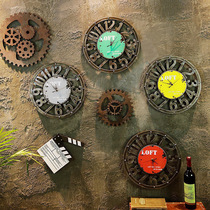 Retro gear clock industrial style clock wall decoration creative home decoration bar restaurant wall decoration