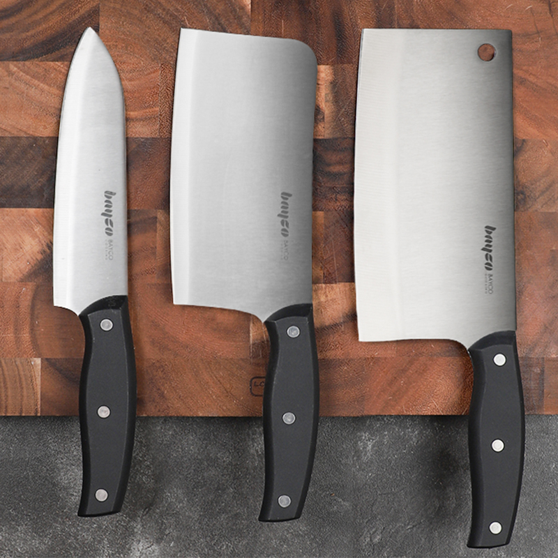 Baig Stainless Steel Cutter Sets Kitchen Kitchen Knife for Home Meat Knife Sliced Knife Cut Kitchen Knife Three Sets Combinations