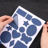 Джинсовая наклейка с заплачкой, клейкая джинсовая одежда, свободная от швейных брюк, брюк, большие ремонтные субсидийные отверстия.