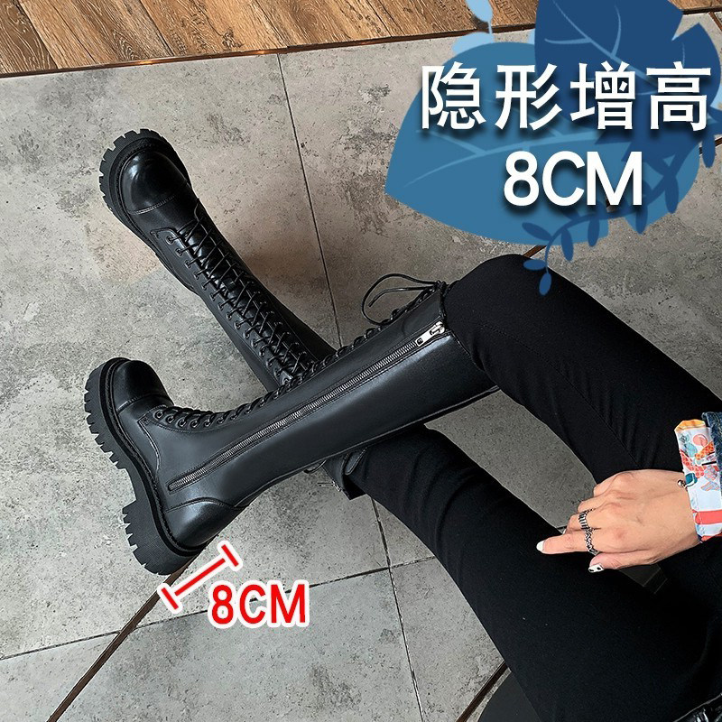 However the kneecap heightening thick bottom long cylinder boots 2021 new models of winter women's boots in the middle of the cylinder genuine leather high cylinder