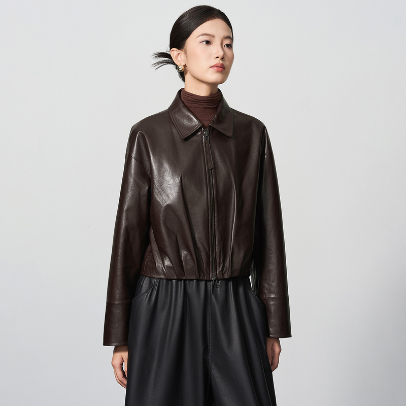 Genuine Leather Jacket for Women 2026 Spring New Style Imported Sheepskin Short High-End Sheepskin Jacket Stylish