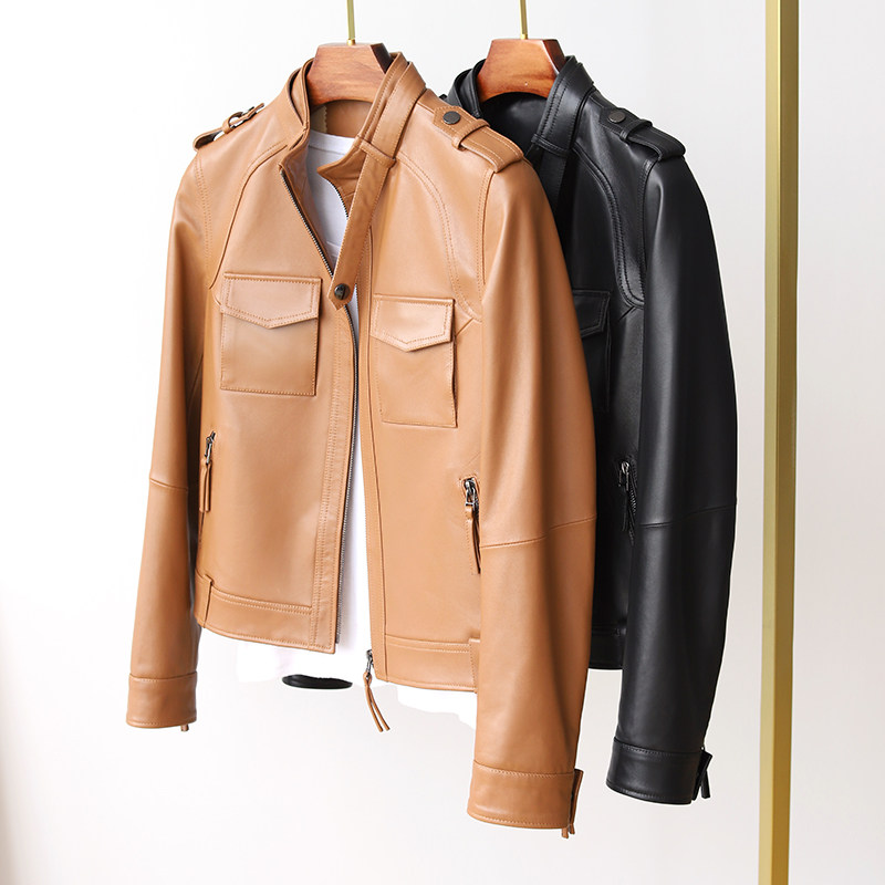 In the spring of 2023, the new sheep skin fur coat female short fix slim cabin coat 20201