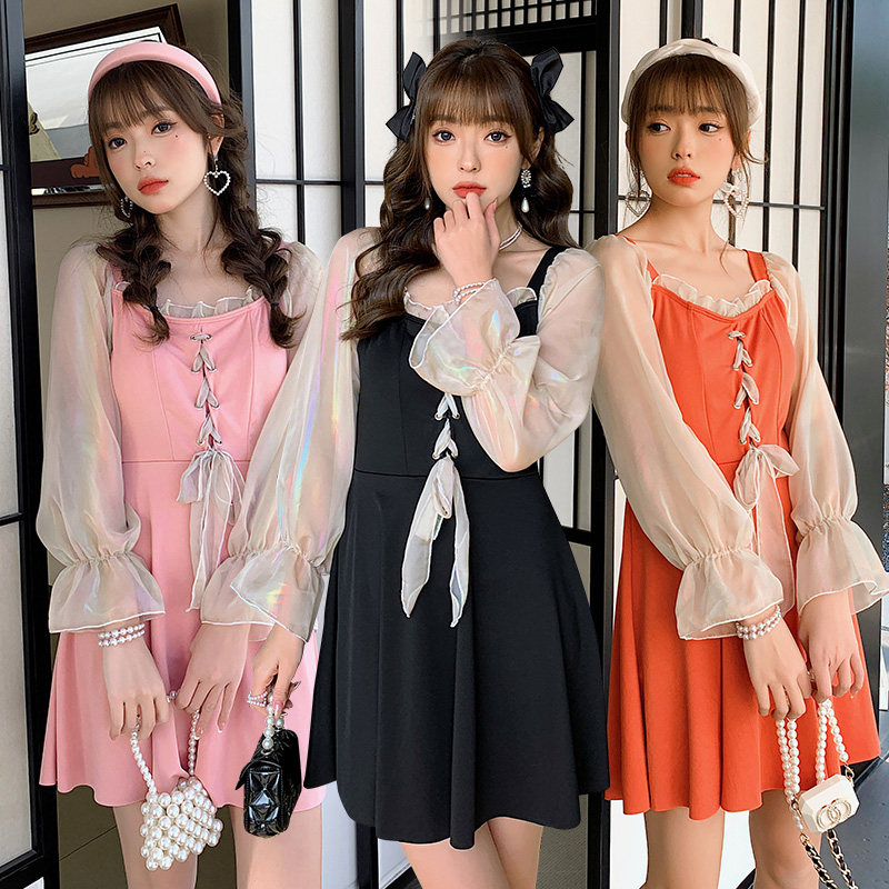 Spa swimsuit women's new limboylong sleeves winter holiday small breasts to cover up to cover conservative skirt style fashion swimsuit