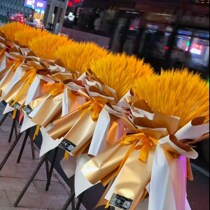 Gold Wheat Ears Living-room Pendulum Real Flowers Rice Ears Rice Grain Decoration Dry Flowers Fabled to open barley Natural