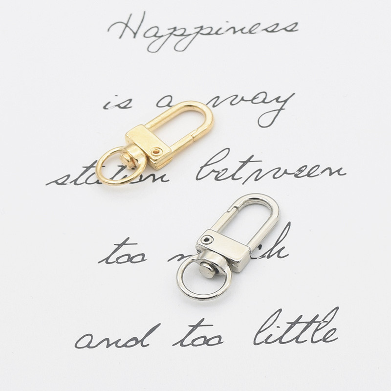 DIY handmade jewelry accessories metal keychain 8-shaped buckle bag chain keychain head