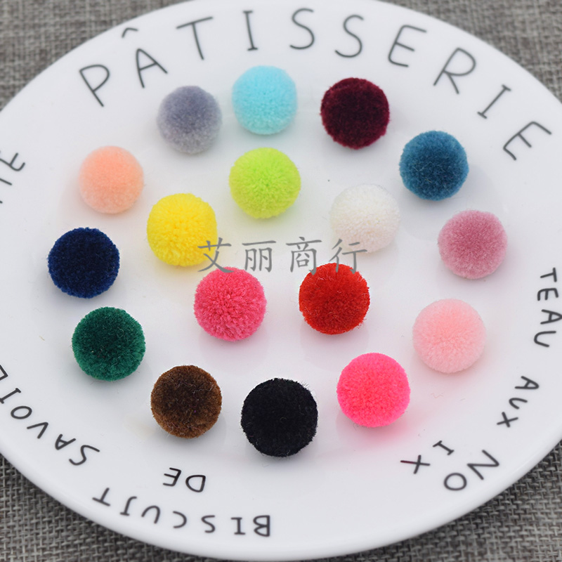 DIY Jewelry Accessories 1 5CM Round Cashmere Pom Pom Color Pom Pom Bag Clothing Hair Accessories Accessories