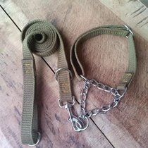 Large dog adult dog leash 2 5 wide 1 5 meter long military green dog leash black dog leash variable short leash