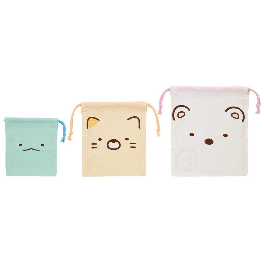 Japan SKATER LOVELY CORNER BIO KT MULTICOLOR CARTONINA Bag Towel with bag Sm L