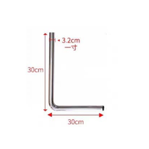 HCG Hecheng CF637 CF636 Thickened stainless steel copper pipe flushing pipe for squatting L-shaped direct flushing water elbow