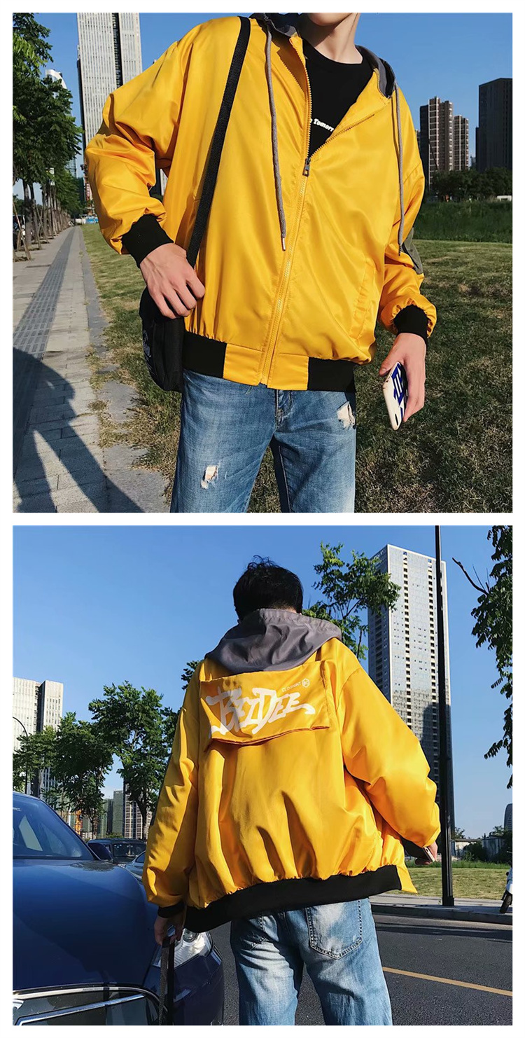 Tide thương hiệu áo khoác hip hop nam phiên bản Hàn Quốc của đồng phục port bóng chày lỏng lẻo thường mặc áo khoác thể thao mùa thu áo khoác hiphop áo bomber nam hàng hiệu