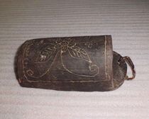 Tick Flowers Old Pottery Chopstick Cylinder Ancient Play Nostalgic old hand pottery Chopsticks Cage Old Objects Collection Commemorative Furnishing Hot Pin