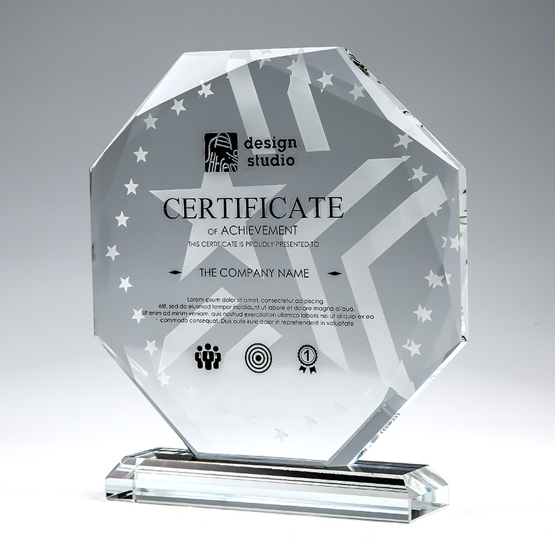 High-end Creative Anise Crystal Trophy Medal Set for Making Business Annual Meeting Business Activities Authorization Card Awards