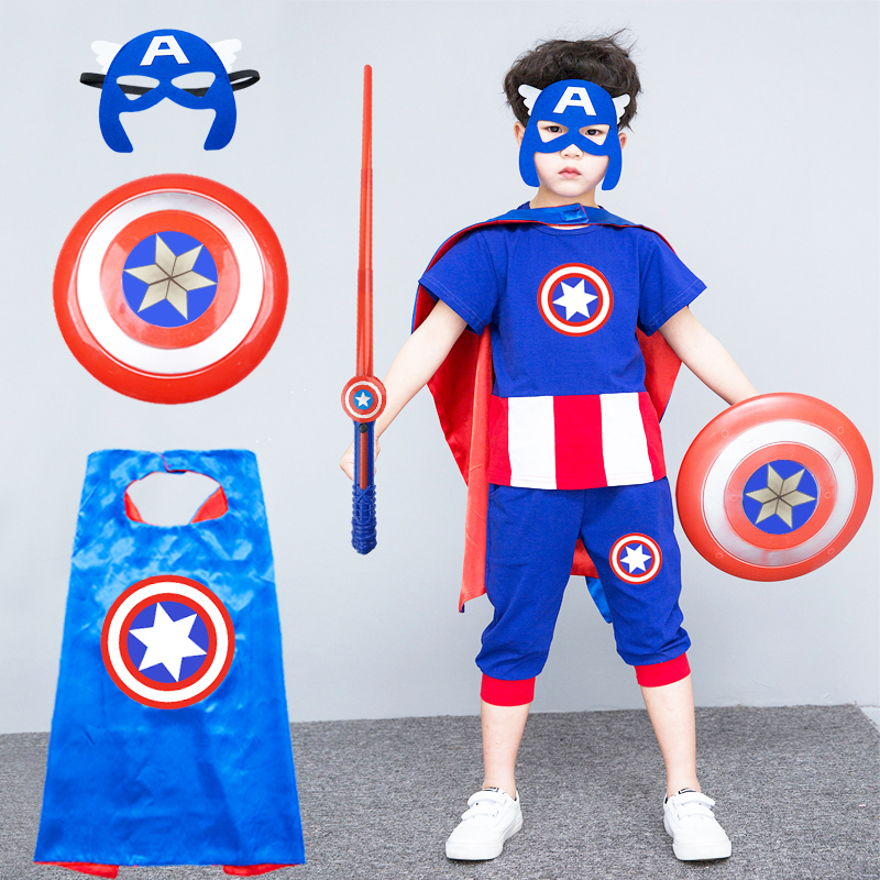 American skipper children's children start school show boy suit horns play clothes cosplay walk show costumes-Taobao