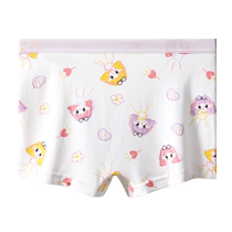 Catman girls underwear childrens pure cotton boxer baby girls four-corner four-corner medium and large childrens cotton non-clip PP little girls shorts