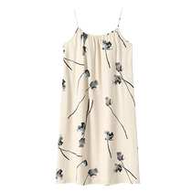 Catman pure cotton nightgown womens summer thin suspender pajamas with chest pads 2024 new high-end pure lust style home clothes