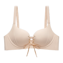 Catman Beauty Back Bra Womens Push Up Small Breasts Show Big Summer Thin One Piece Pull-Up Anti-Sagging Bra with Secondary Breasts