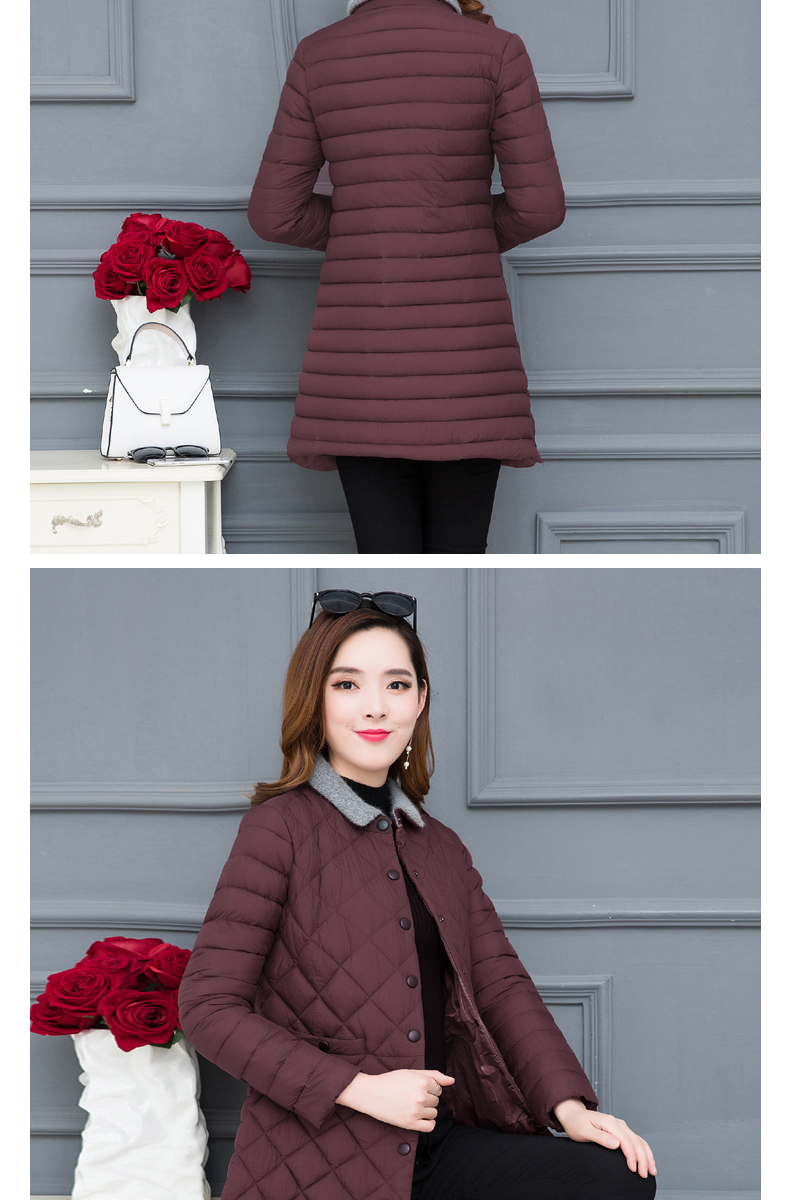 Quần áo cotton chống mùa nữ 2018 mới áo khoác cotton nhẹ nữ dài Phần mỏng phiên bản Hàn Quốc của áo khoác cotton mùa đông cỡ lớn áo khoác phao nữ dáng ngắn