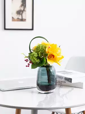 Nordic light luxury hipster simulation floral decoration living room home table flower set board room silk flower bouquet ornaments