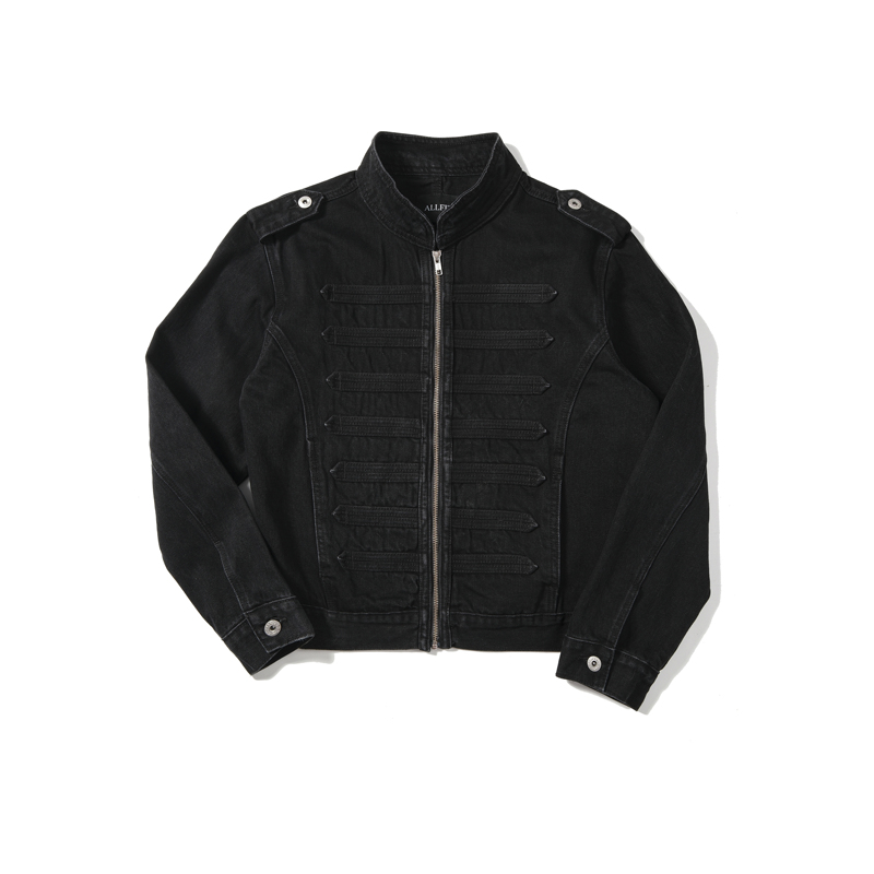 Allfit Napoleon Slim Denim Jacket 13.5oz Bamboo Pattern Short Fitted Court-Style Jacket 2665