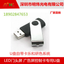 LED display Go word door screen advertising screen p10 unit board control card special u disk