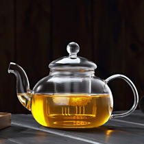 High temperature resistant thickened glass teapot Household bubble tea pot Glass liner filter Teapot Kung Fu glass tea set
