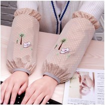  Sleeves womens long work kitchen clothes special cute Korean princess trend pure cotton clothes protection adult