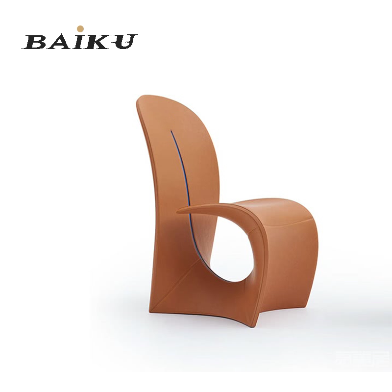 Simple modern design light luxury fiberglass cobra leisure chair hotel model room villa sofa back chair