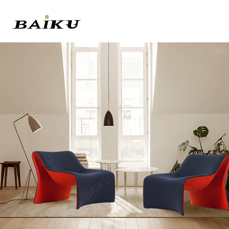 Nordic Cassina with the same creative design glass fiber reinforced plastic M-shaped high-heeled shoes shape lazy sofa living room leisure chair