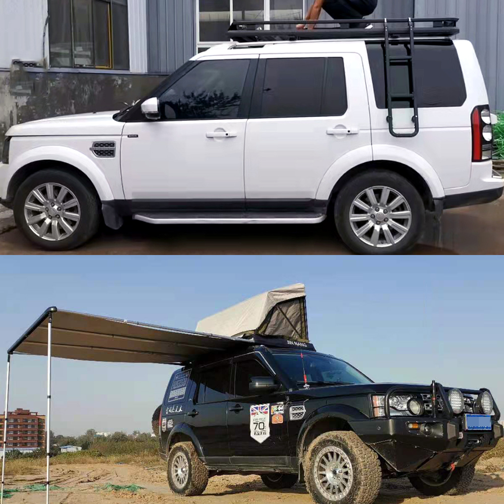 Land Rover found 4 special cache hidden tent roof luggage frame roof frame shelf side tent shade shade