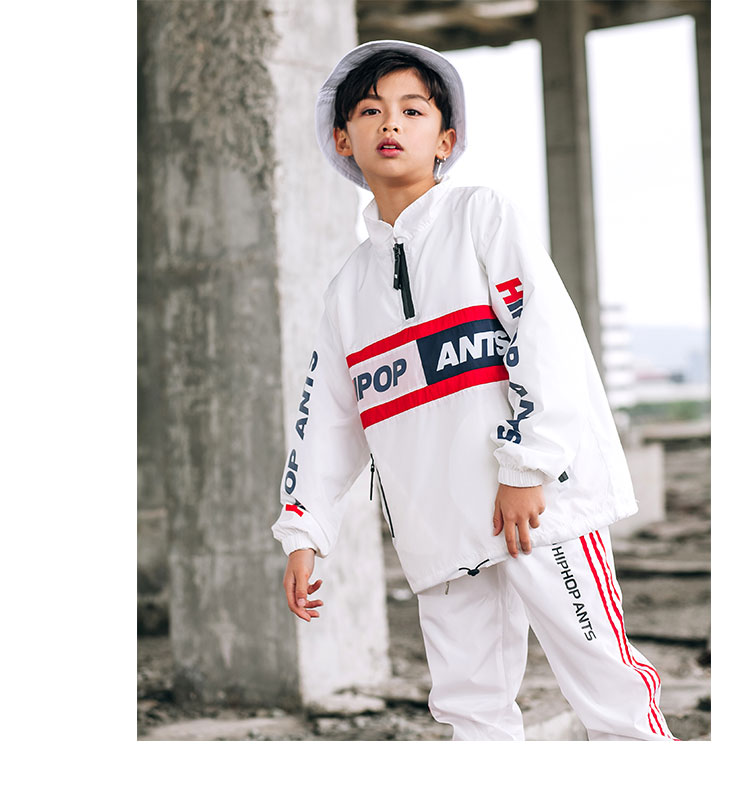 Trang phục khiêu vũ cho trẻ em đường phố hiphop hip hop in quần áo bé trai và bé gái đồ bộ cho be gái 12 tuổi
