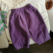 Art Van Accent ~ Shampoo cotton jeans Childrens baby Baby 2020 Spring and Autumn Boy pants cross pants loose 90% pants