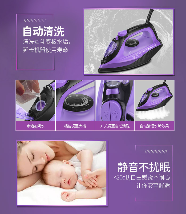 Nhà cầm tay hơi nước sắt hơi nước treo nóng cầm tay vận chuyển điện xô cầm tay quần áo sắt súp máy lắc - Điện sắt bàn ủi blacker
