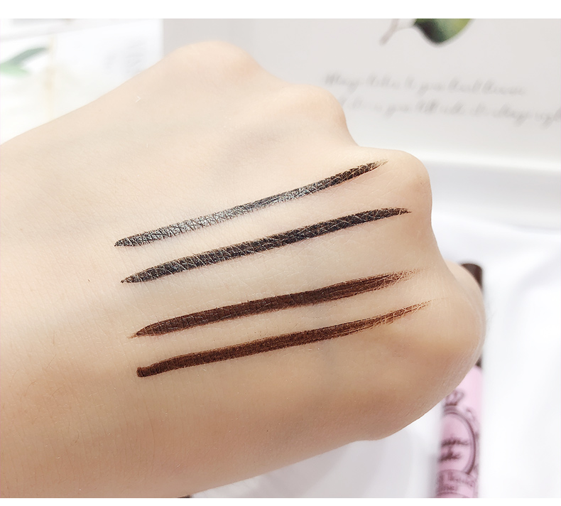 Xiao Xiaomei Beauty Shop Kissme Qi Shimei không thấm nước và không thấm mồ hôi không kẻ mắt màu nâu đen - Bút kẻ mắt gel kẻ mắt