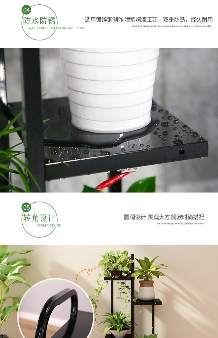 Kệ hoa bằng sắt rèn nhiều lớp trong nhà đặc biệt cung cấp phòng khách ban công nhà giá xanh kẹo mút hoa chậu giá sàn - Kệ kệ sách nhỏ
