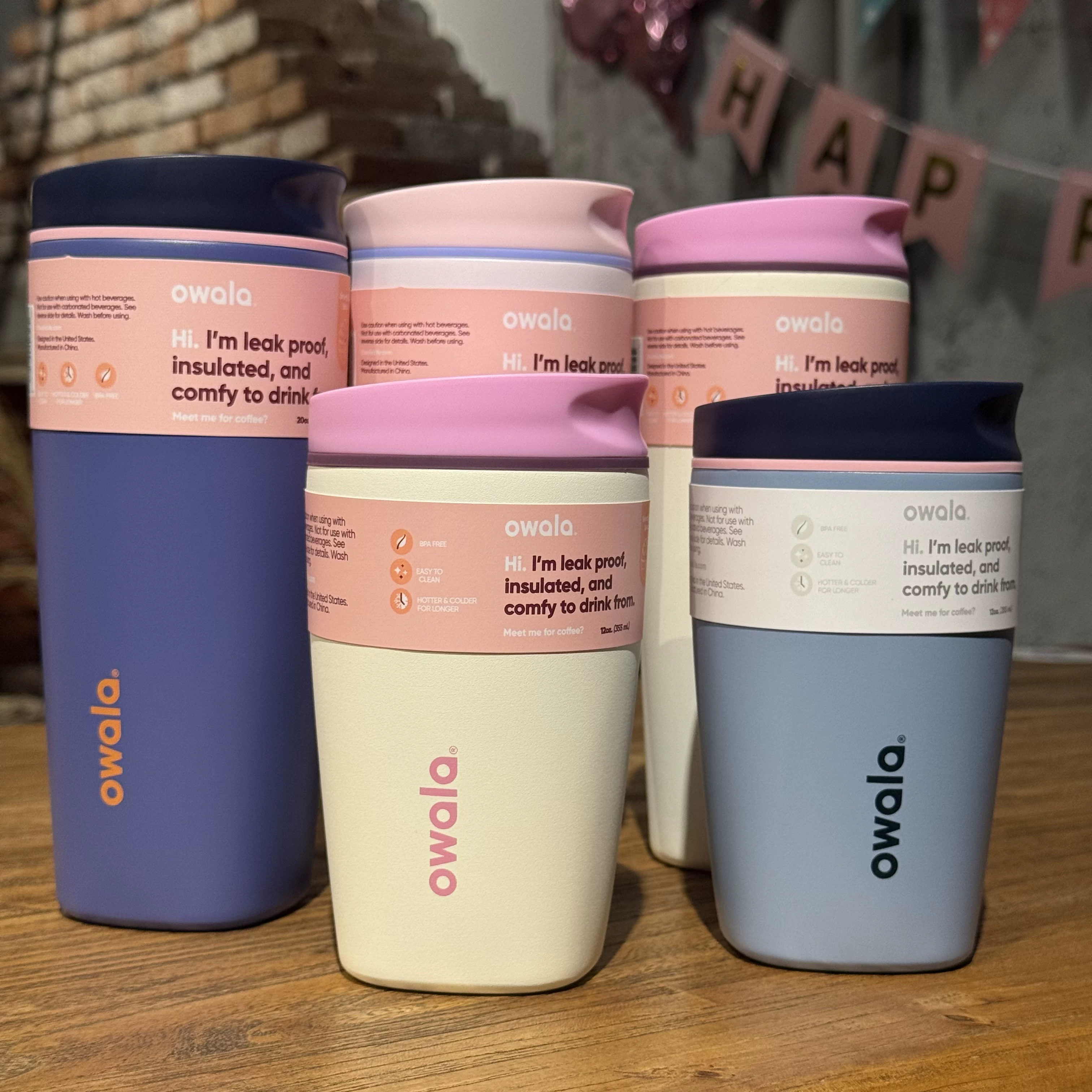 Кружка-термос Owala Smoothsip Slider 12OZ/20OZ, спортивная чашка для воды, кружка для автомобиля, кружка для кофе