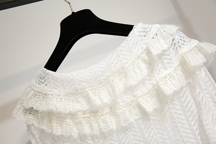 VK旗艦店 韓系蕾絲衫名媛魚尾半身裙套裝長袖裙裝