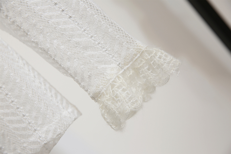 VK旗艦店 韓系蕾絲衫名媛魚尾半身裙套裝長袖裙裝