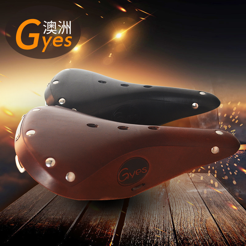 Bicycle retro cushion Gyes Australian leather road bike mountain bike leather seat cushion saddle b17 brown