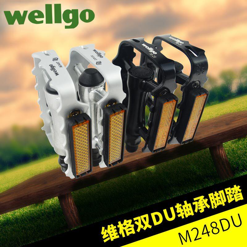 WELLGO Vig climbing bike pedalling M248 dead fly non-slip aluminum alloy ball bearing footboard can be matched with dog mouth